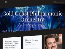 Tablet Screenshot of goldcoastphilharmonic.com